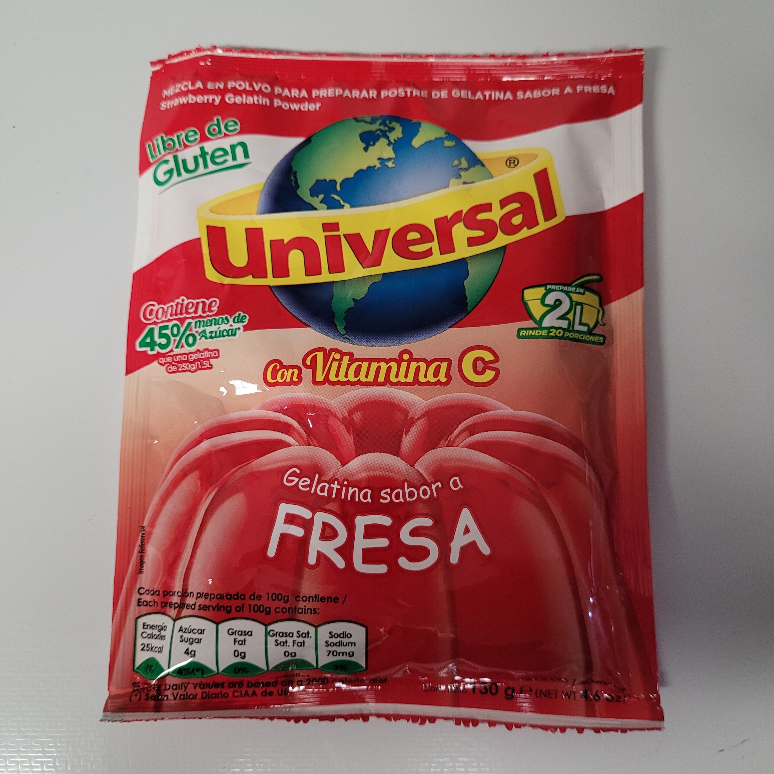 Gelatina Fresa Universal